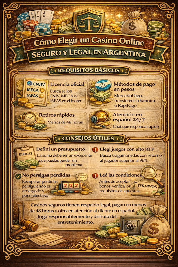 Cómo Elegir un Casino Online Seguro y Legal en Argentina